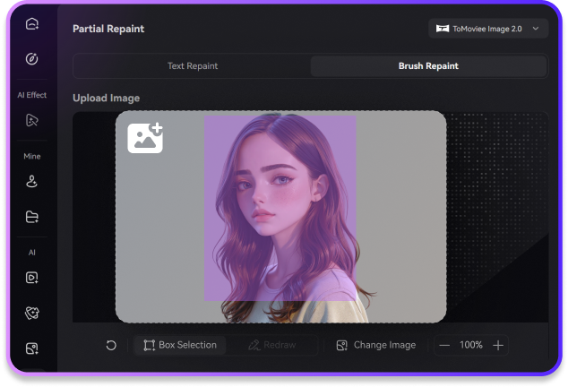step02 Upload a Photo and Brush Over Your Hair