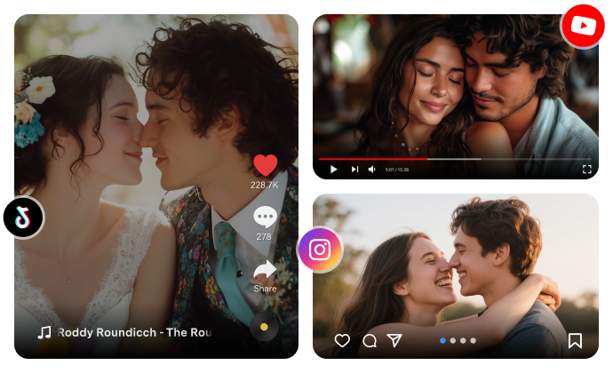 AI Kissing Video Generator: Create Romantic Kiss Videos | ToMoviee AI